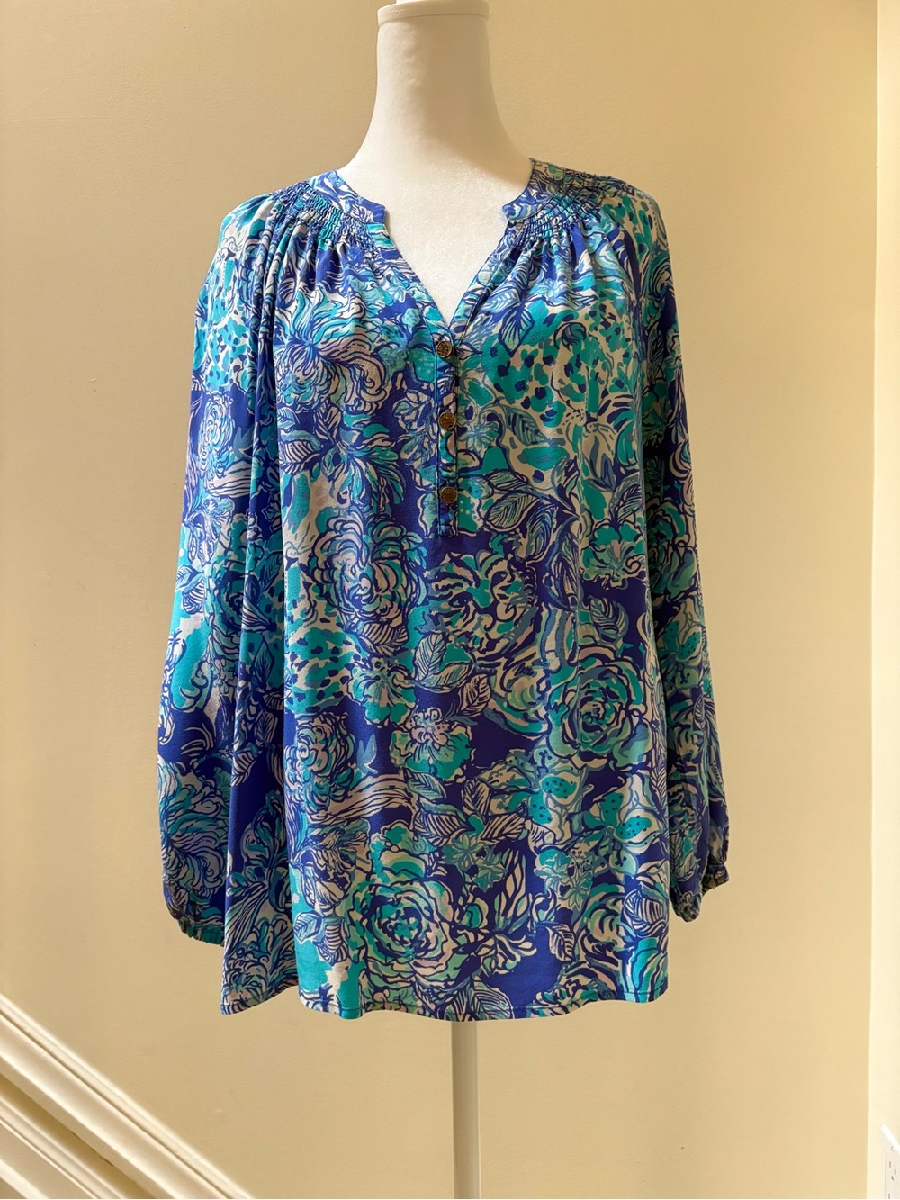 Lilly Pulitzer Silk Elsa Top Size M
